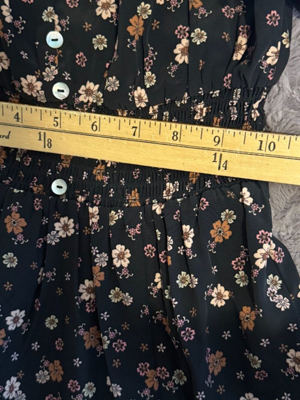 Lola Grace Floral Maxi Dress Small Polyester Black Brown - Picture 7 of 8